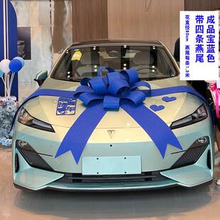 交车蝴蝶结新车上市提车仪式腾势零跑展厅布置车展装饰蝴蝶结大红