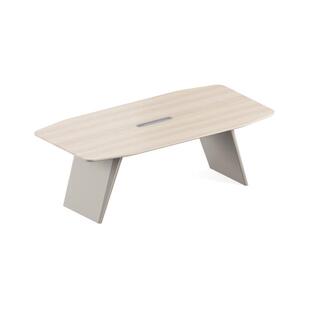 简约时尚弧形会议桌休闲洽谈长桌现代会议台马肚型商务会谈桌