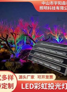 LED彩虹投光灯照树灯户外公园溶洞景观染色彩色灯文旅夜游灯