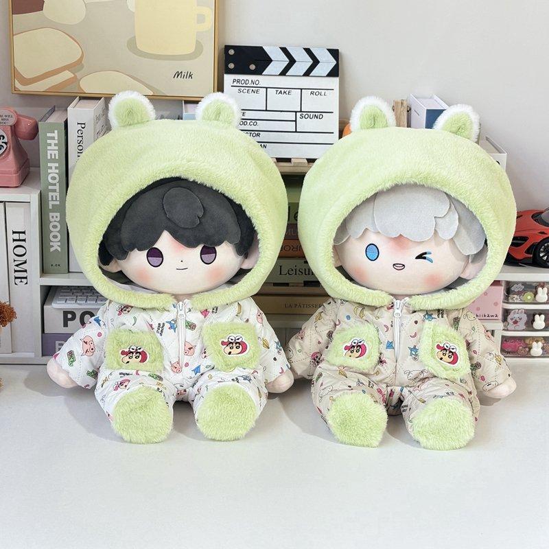 御寒小新睡衣四十厘米棉花娃娃坐姿40cm娃衣秋冬趴服玩偶换装服