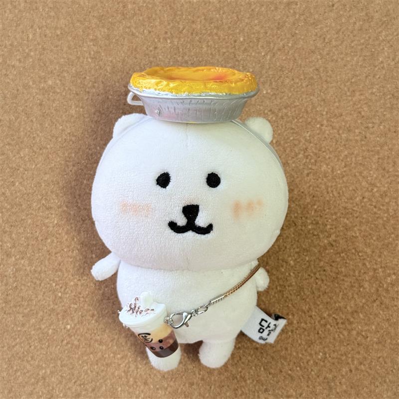 13cm自嘲熊娃衣套装高颜值可爱蛋挞头饰奶茶挎包10cm娃娃装饰配件