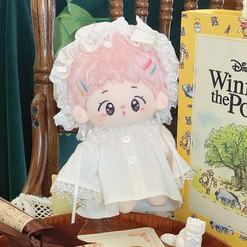 可奈造物兔耳睡衣20cm棉花娃娃衣服可爱洋装毛绒换装玩具套组