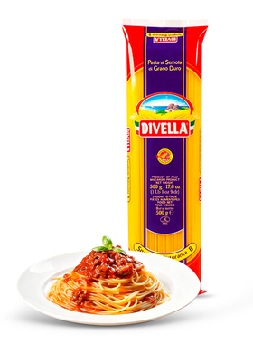 蒂维勒DIVELLA原装进口spaghetti意大利面8#直身意面500g速食面条