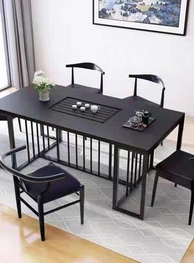 桌椅组火烧用石茶台茶家办公阳台大理合石茶几简约现代功夫FTQ泡
