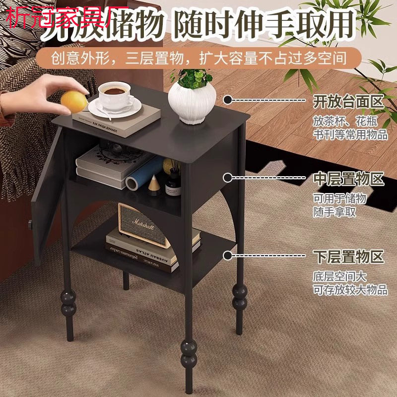 意式复古铁艺床头置物架