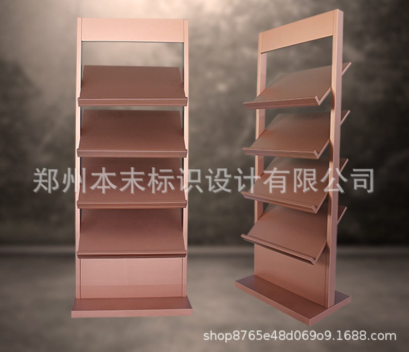 售楼部电镀仿古铜接待台资料架