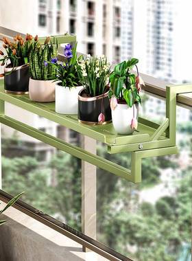 架绿色黑约BTG不锈钢阳台悬挂简花架子室内花色盆架置物户外