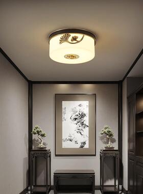 新中式样入玄关灯全板铜大气走廊过道吸顶灯中国风EPT门房阳台灯