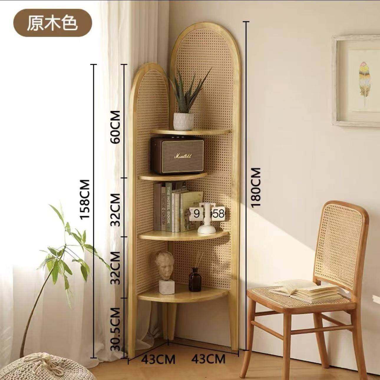 沙实木KRC角柜客厅复古发墙藤编物架子中古卧室拐角三角柜收纳置,鲜花速递/花卉仿真/绿植园艺,其它园艺用品,淘宝优惠券,粉丝福利购,淘宝优惠卷