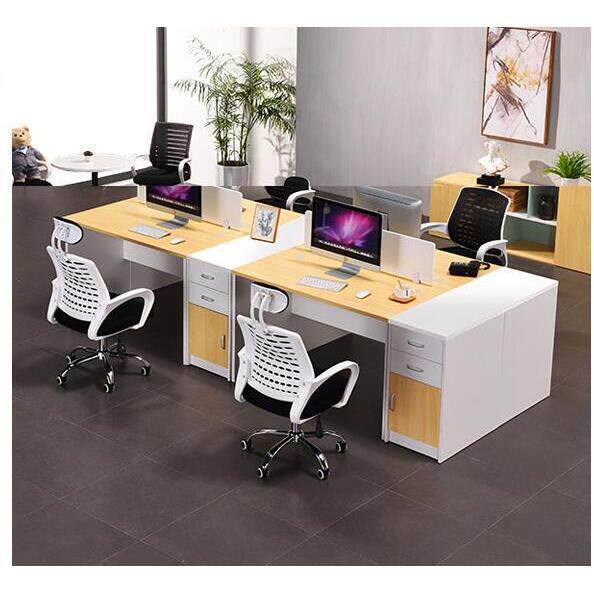 厦门工办公家具简约职办公桌4人位板式员卡组位合BGPF001屏风隔断