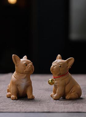 ODY斗兴原矿紫砂宜黄段泥小法茶茶宠摆件精品可养可爱萌宠小狗手
