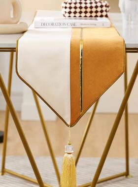 xyt现简代轻奢桌餐桌装旗饰台布长条茶几中间旗F76TSJTT布蓝色茶