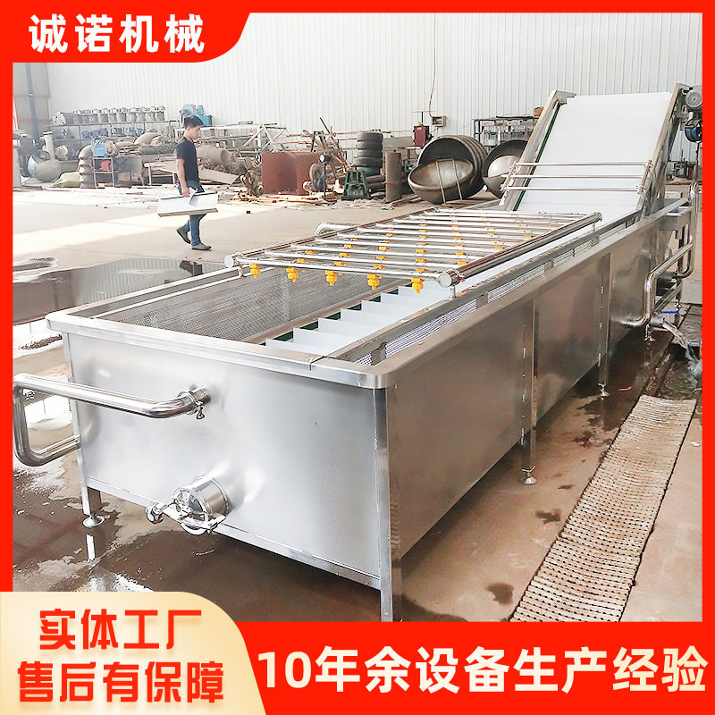 自动菜椒柿子椒秋葵去泥沙洗菜机器设备 紫茄辣子汽浴气泡清洗机