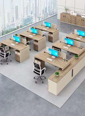 办公室办公桌子简约现代公司职位员公工人电脑桌子职FYY员4桌2人