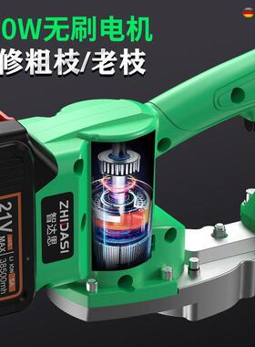 24子V进茶口新款背负式电动修机充电式IVG单手剪园林树粗剪枝割灌