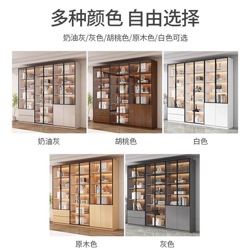 防尘实木书柜带玻璃门现用代奢书架展柜轻子家客示厅一GZI体整墙,鲜花速递/花卉仿真/绿植园艺,其它园艺用品,淘宝优惠券,粉丝福利购,淘宝优惠卷