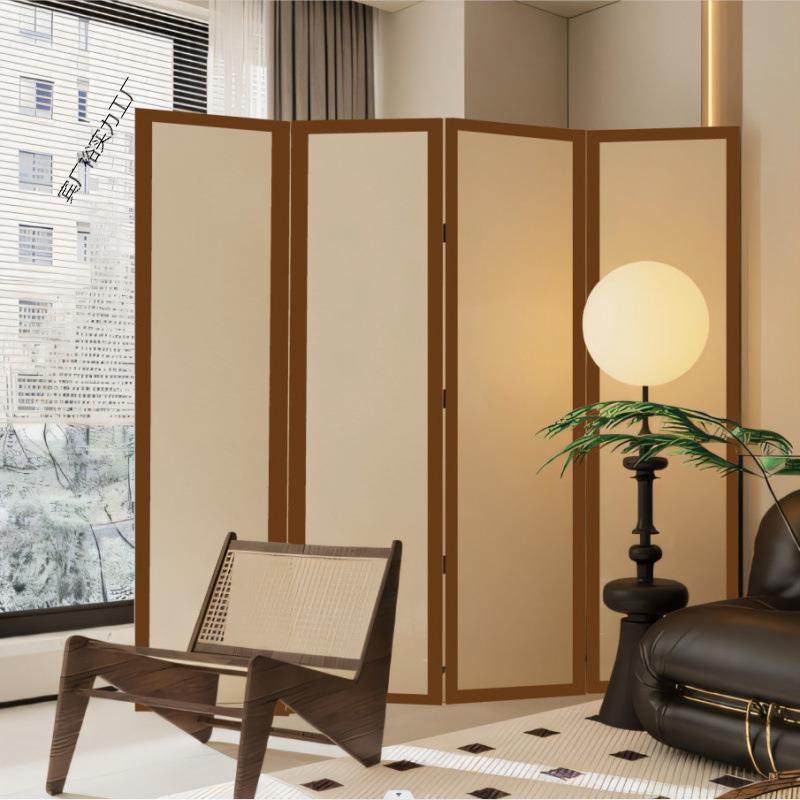 奶油风屏833风隔断客折厅现代约卧室房间玄遮关简挡可移动叠法式
