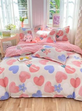 厂件家AL101120春秋款纯棉加厚床磨毛四套全棉单被套三件套床上用