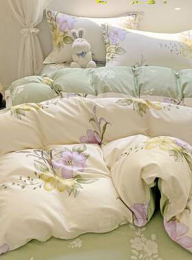 纯四EYS件套202新款床单被套床棉笠学生宿三件套5床上用舍品