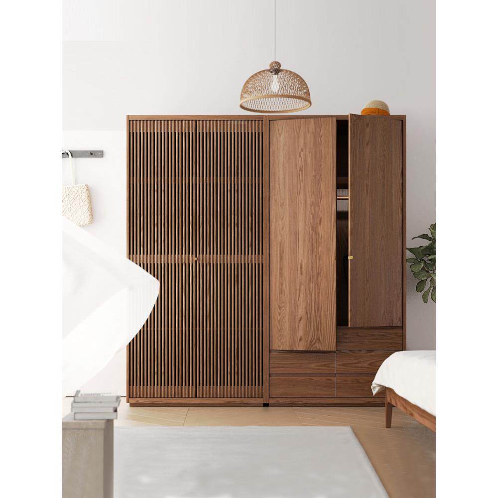 樱桃衣柜收纳WGYZ-01酒店全现实木代简木约樱桃格栅卧柜室家具婚