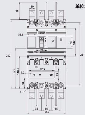 良BFRe信（Nadr）NDM3AL-25_43000B_漏电塑壳断路器Nader良信_4极