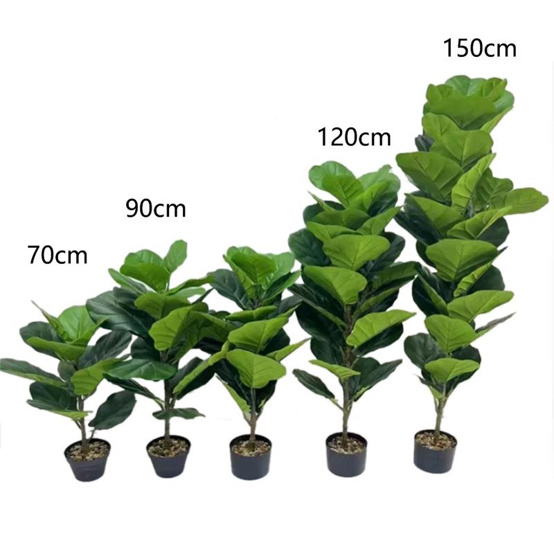 现货]室内真造景假仿绿植仿真琴叶榕网琴红人造绿植盆A06栽仿真叶