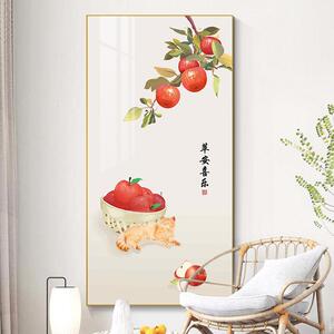大大新中式玄关装饰画入户客厅吉廊过走道HOM背景挂画竖款寓意利