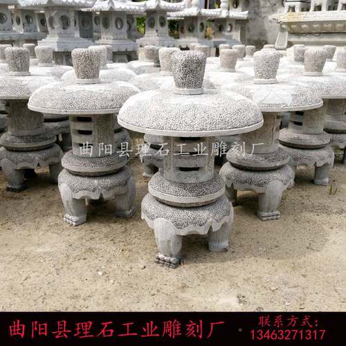 厂家直销LS-SD635石雕灯笼石古石灯庭青院大石灯笼仿装饰摆件