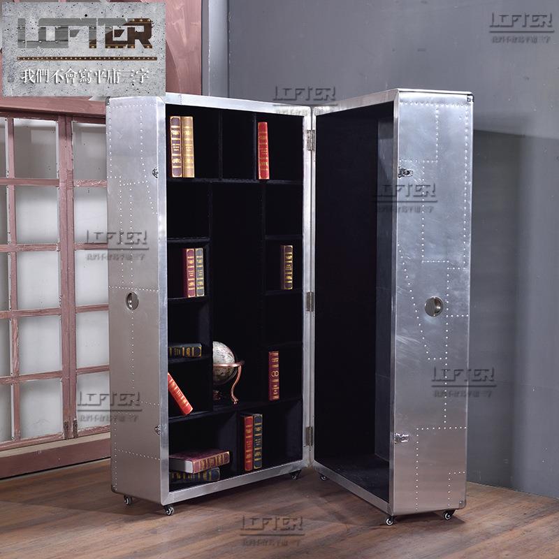欧式铝皮铆书钉个性折叠DYY柜RIC具H工ARD旅行者家LOFT业风移动书