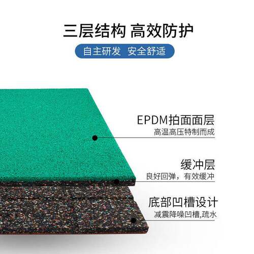 户外EPDM橡UXE胶区儿地垫童游乐场小运活动场地安全环保地胶动场
