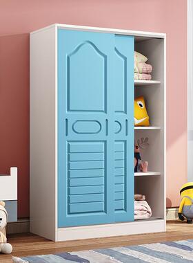 儿童衣柜实家用卧室户型推木拉ZFO小门女小衣橱宝宝收纳柜子孩矮