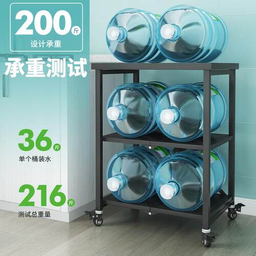 可折叠黑色厨房物落架厨波房收纳架地多层微F7596788炉蔬菜不锈钢
