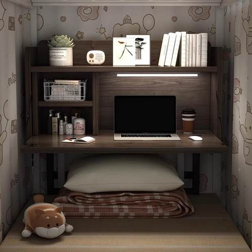电脑桌租台式家用ZJW书桌书架一体桌简易卧室桌写字桌出屋学生学