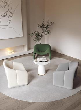 意式户单人小沙发创意椅阳台型客53139厅艺术单人休闲微笑简约沙