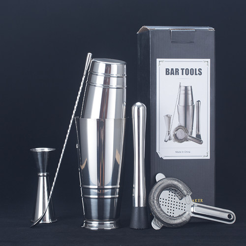 酒吧灵魂专业版不锈钢礼盒礼品装调酒工具摇酒壶调酒器套装组合