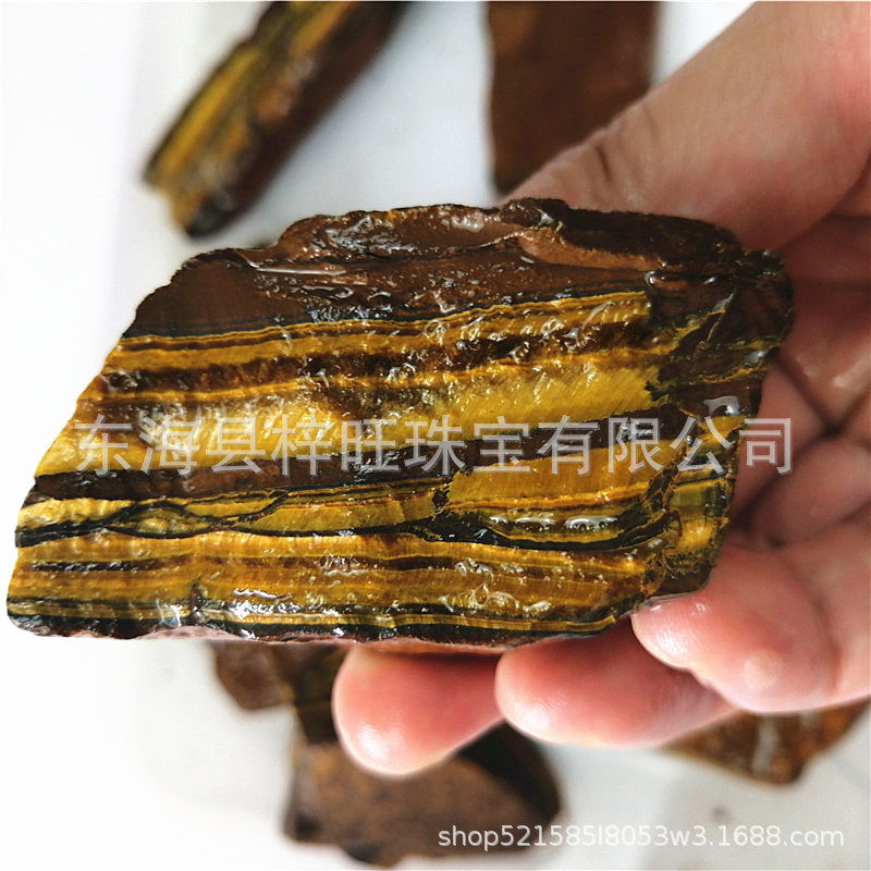 南非虎睛石木变石原石天然原矿物大块黄虎眼石雕刻料原石毛料摆件