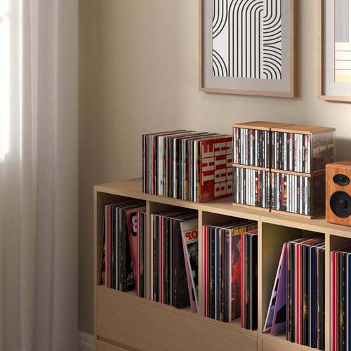 CD收纳盒收纳架书本杂志透明书架专辑桌面防尘大容量亚克力展示柜