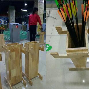 新款反曲复合传统弓弓箭架子落地箭筒箭馆景区用弓箭支架