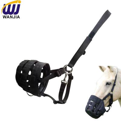 马GRV嘴套马龙头马套马具防咬马嘴套马用品马织术带面罩笼嘴头