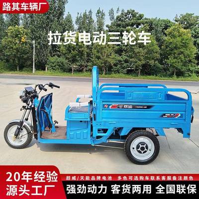 电动三轮车工地输运车带高低速自卸农庄ZYN稼粮食三蹦子拉货小三