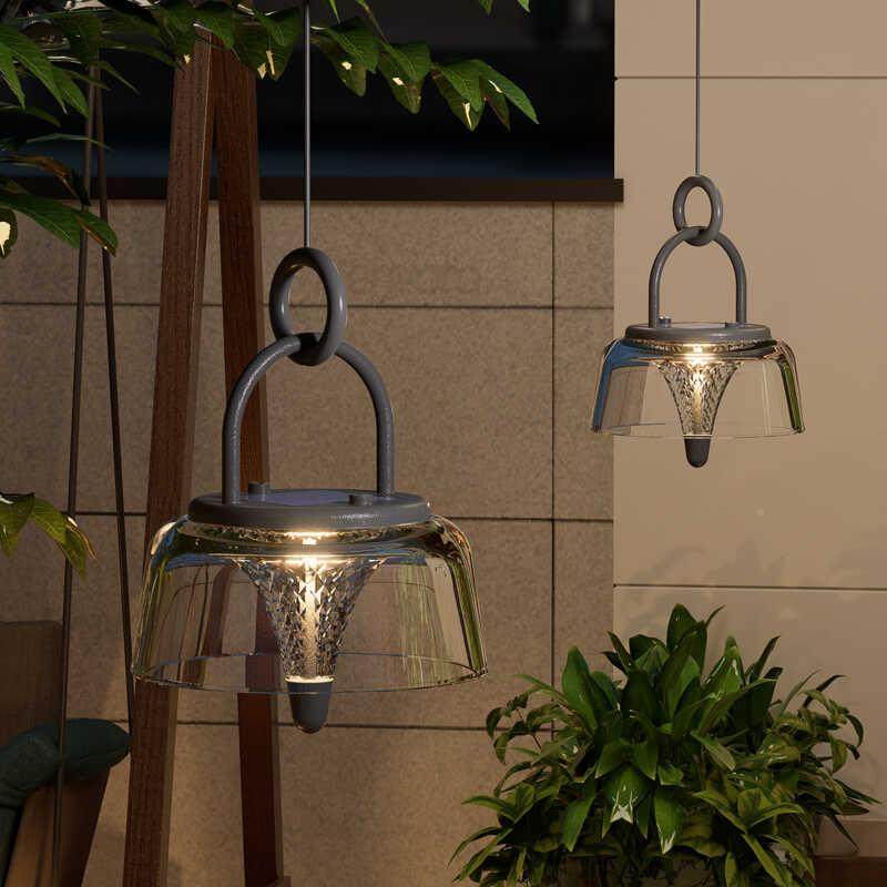 太阳庭院灯户外台能灯装LNF防水多功能手提灯充电别花园景观饰吊