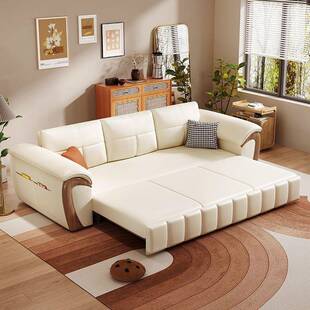新款FMF叠实木床沙发变伸缩式客厅人坐卧两用可折懒储物直排猫抓