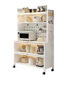 现代储物柜多层厨收纳柜橱柜铁餐边柜OJF房物架艺落地置式家用碗