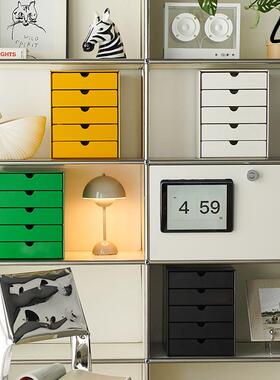lssli881ving现代金简约多层属件抽屉式文柜桌面办公收e纳储物柜