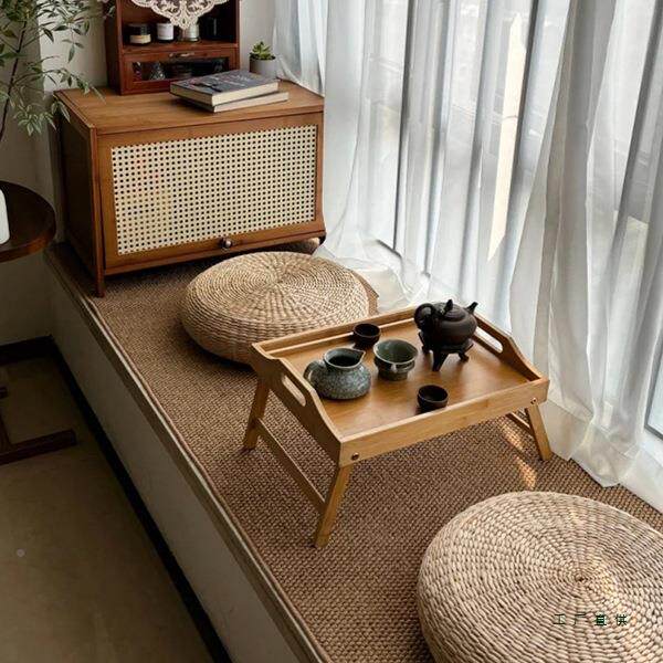 卧室储阳台飘窗空间物WEQ约改造生活纳收纳简环保楠竹多层飘窗柜