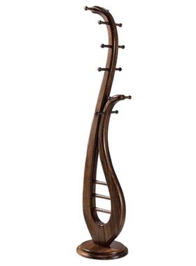 全木衣帽UYP架落地中式家衣用黑胡桃木卧实室挂户衣架客厅入门口