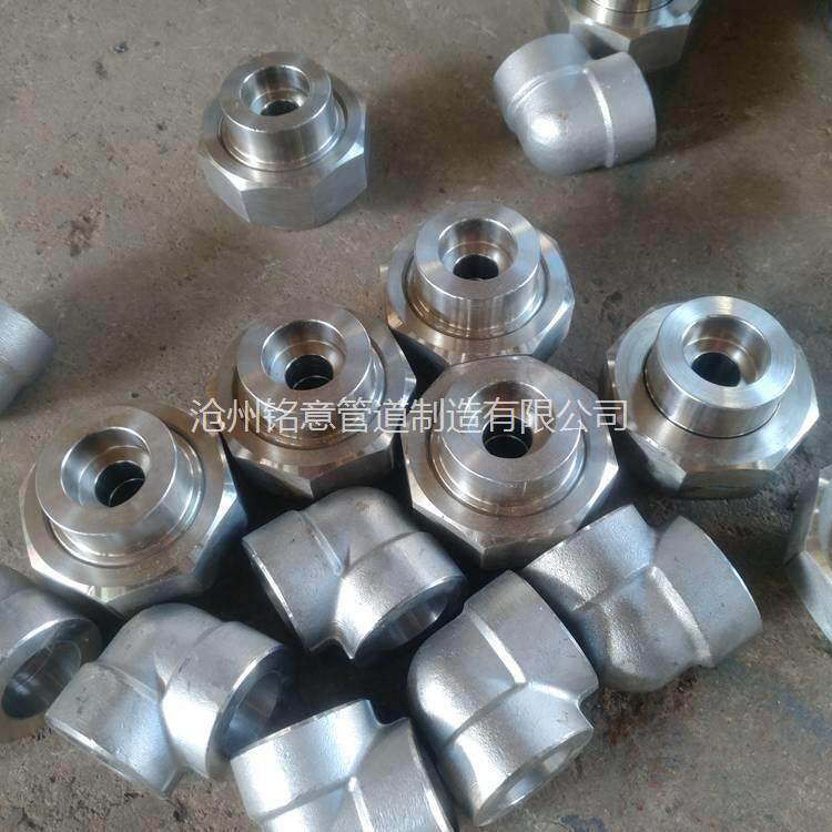 铭意台0支管21锻高DN80压活制接头DN80螺纹三通四通304异径管