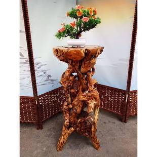 根雕836直花架杜鹃根根雕底座件客厅摆弯曲实木树创意根盆景移动