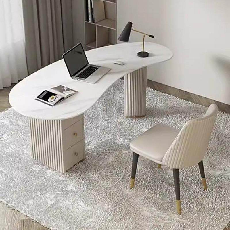 轻奢岩板异形250524办师公室电脑桌设计桌院医美咨询接待面诊桌书,住宅家具,电脑桌,淘宝优惠券,粉丝福利购,淘宝优惠卷