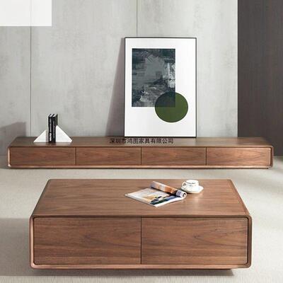 客厅超窄14513电视柜桃色简小户型胡全实木地整装地台电落视柜极